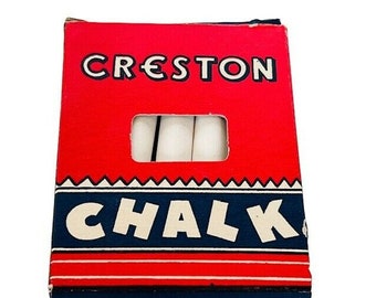 Creston Chalk No 46 Passaic New Jersey NJ scuola pubblicitaria anni '60 USA antico AC1