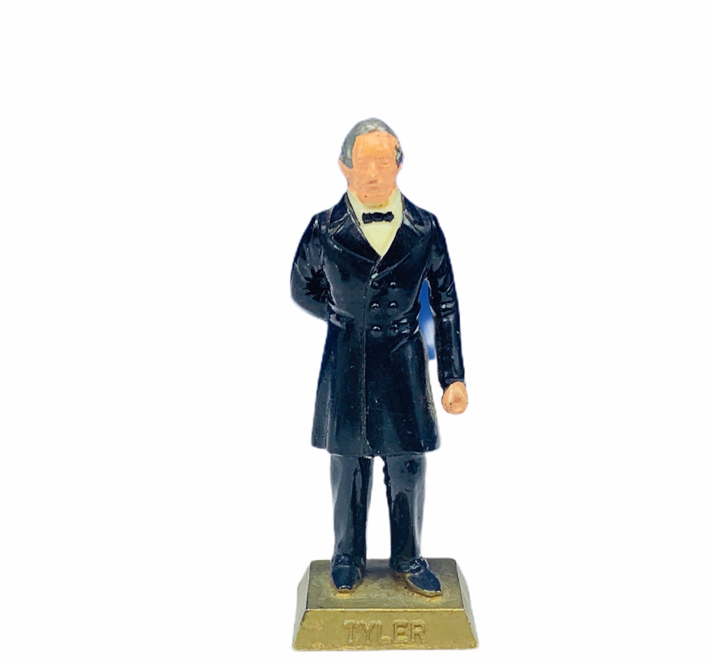 LOUIS MARX PRESIDENTS 1960s miniature plastic toy figure figurine historical memorabilia political school teacher gift tool 10th John Tyler