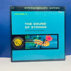VINYL RECORD VINTAGE 33 rpm music album lp vtg cover sleeve mcm Sound of Strings Frank Hunter