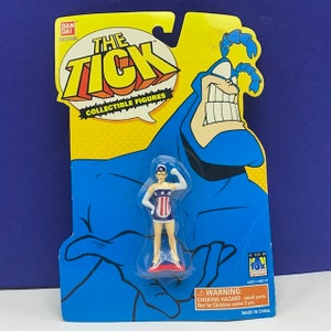 THE TICK BANDAI 1994 figura de ação vintage brinquedo retro vtg cultura pop desenho animado série de tv Fox tm Ben Edlund moc selado American Made ALC1