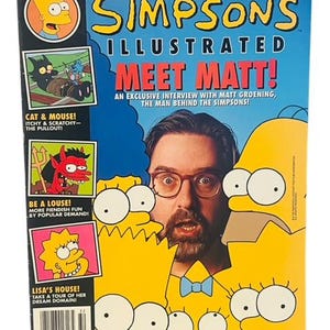 The Simpsons Illustrated Magazine Bart Homer 1993 Newsstand Meet Matt Groening
