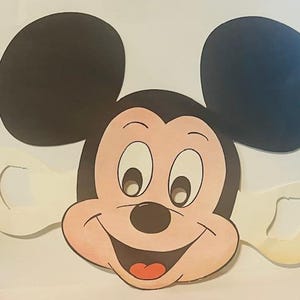 Walt Disney Ephemera Park Souvenir Vtg Antike Micky Maus Maske Menü 1968 RAR