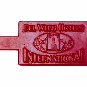 SWIZZLE STIR STICK 1970s vintage barware tiki bar decor airlines airport drink vtg travel advertising hotels Del Webb international motel