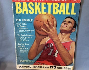 Vintage 1961 Basketball Sport Magazin Print Ads Dell Bob Cousy Oscar Robertson