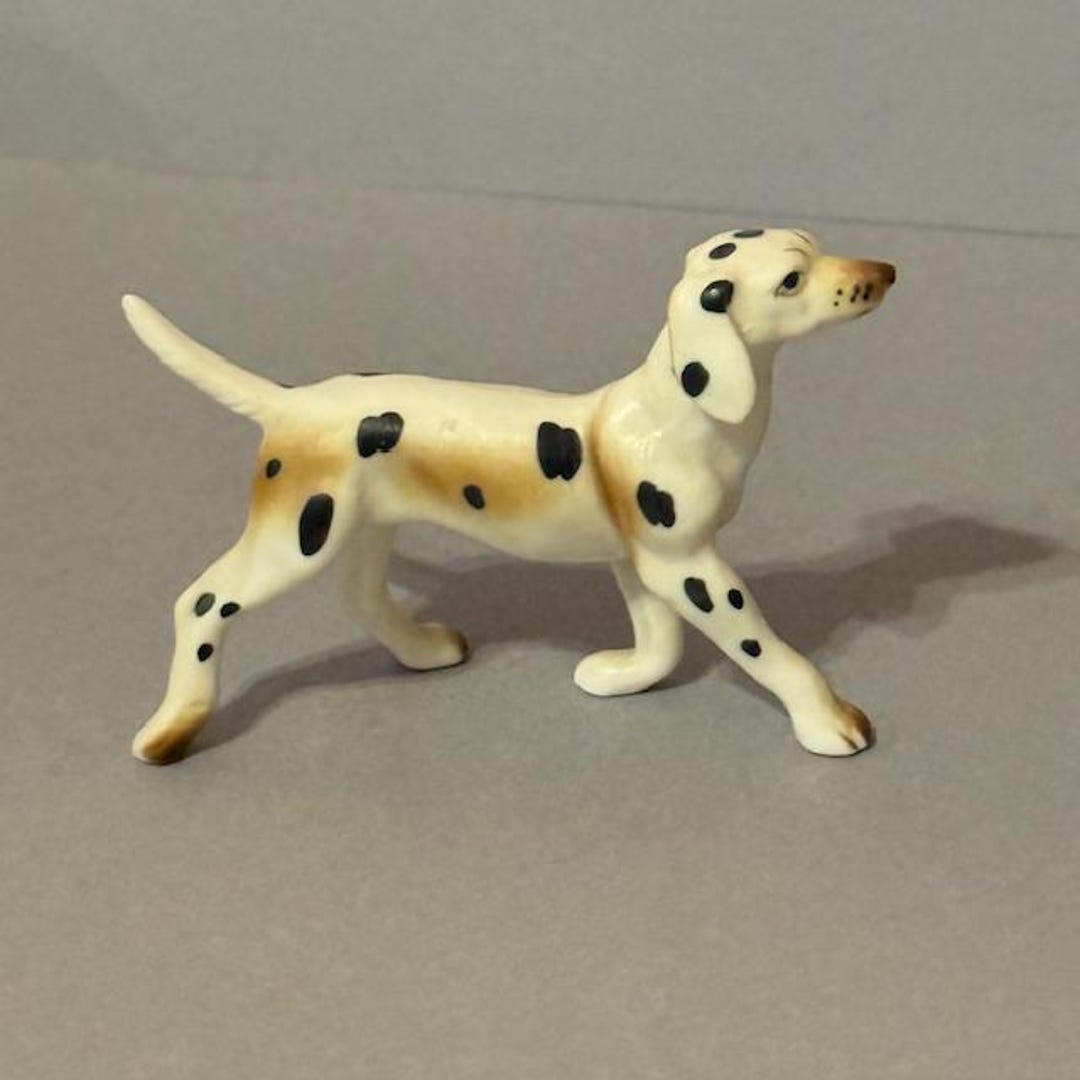 ヴィンテージ ダルメシアン 置物 子犬 ファインボーンチャイナ