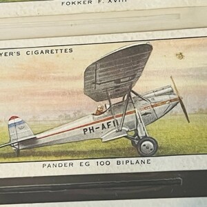 Airplane Tobacco Trading Card John Players Sons Aeroplane Civil Pander biplane