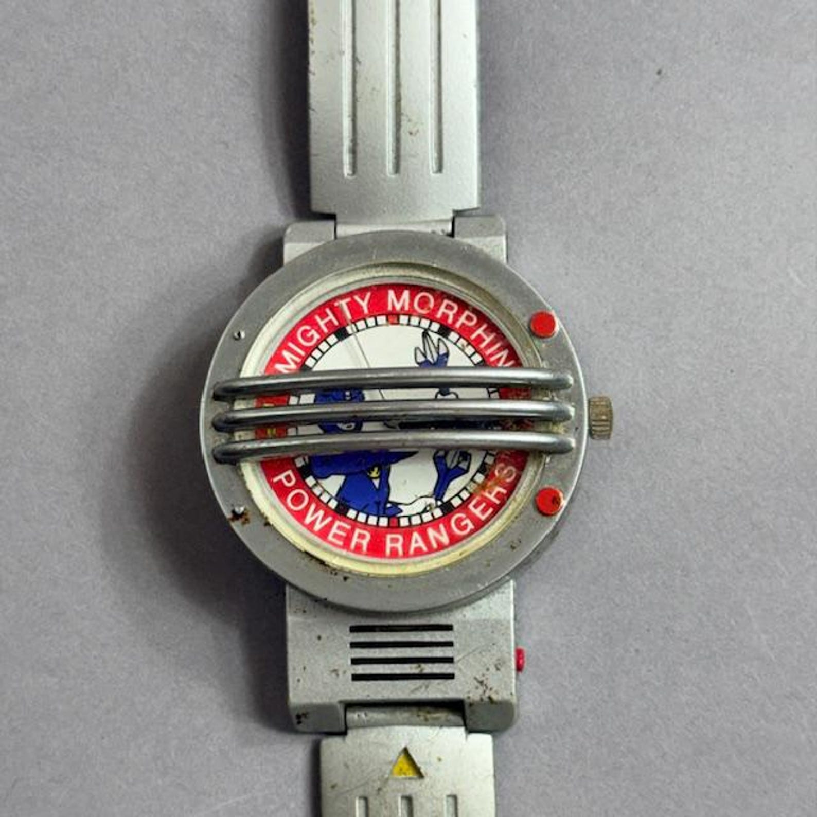 Vintage Power Rangers Watch Wristwatch Saban 1992 Mighty Morphin Silver ...