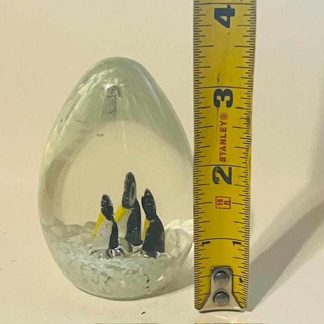 ペンギンの置物 ムラーノガラス 卵 イタリア アート ギフト 北極の鳥