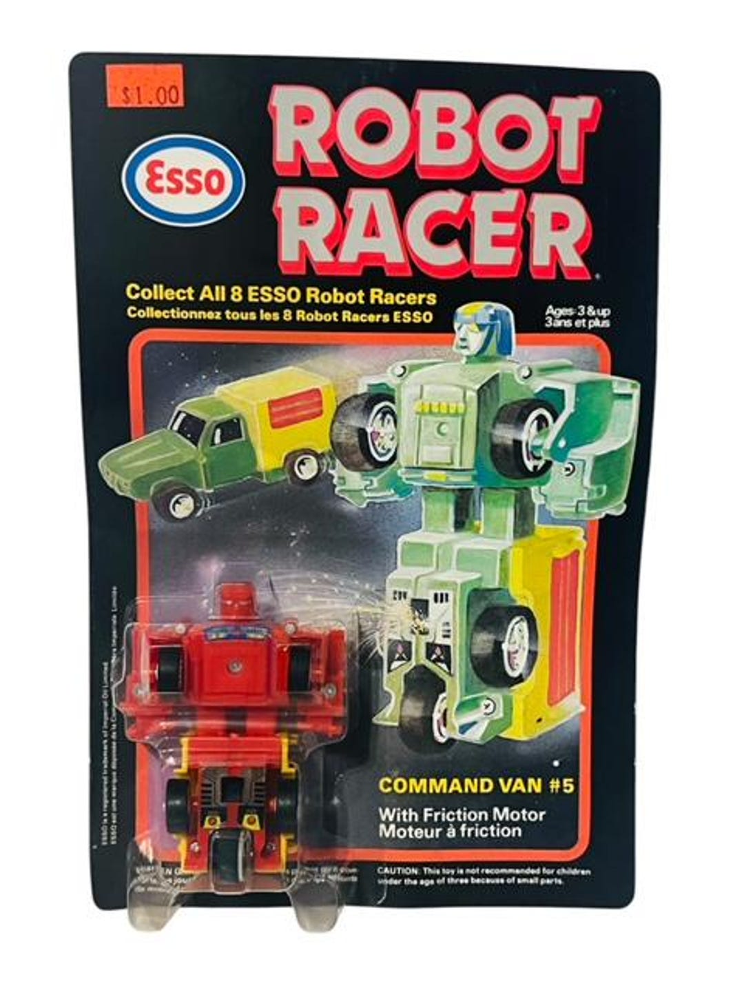 Robot Racer Figure Friction Go Toy Gobot Transformer 1980s Esso MOC ...