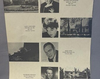 Vintage printadvertentie 1980 reclamefilm beroemdheid adres Bob Hope Judy Garland