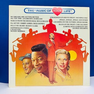 VINYL RECORD VINTAGE 33 rpm music album lp vtg with cover sleeve mcm 12 inch 12&quot; Music of your life Doris Day Buddy Clark Nat King Cole
