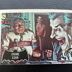 Batman Robin Joker Karte 1966 Periodische Topps DC Comics RC #10 Crime Czar Rookie