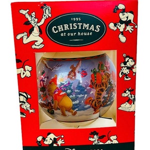 Disney Store Christmas Ornament Winnie Pooh Figurine Winter Wonderland Eeyore 95