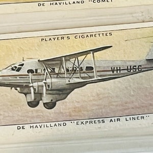 Airplane Tobacco Trading Card John Player Sons Aeroplane Havilland Express Liner