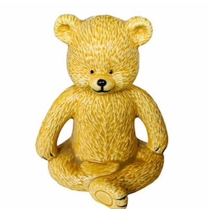 DANBURY MINT FIGURINE Teddy Bear Collection retired limited edition sculpture anthropomorphic cub decor gift fine bone china Yoga