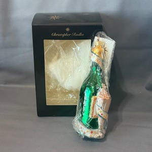 Vintage Christopher Radko Glas Ornament Box 2000 Cheers Champagne Eve