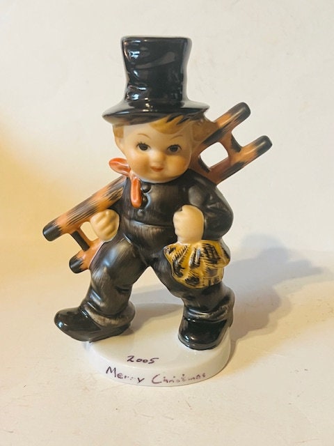 Goebel Hummel Figurine Ladder Chimney Sweep West Germany Vtg