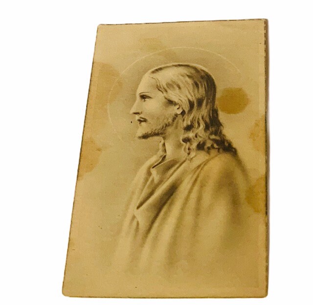 HOLY PRAYER CARD vintage Catholic Christian Jesus Christ Mary God paper antique ephemera church gift museum 1941 memory John Zipay Hafey