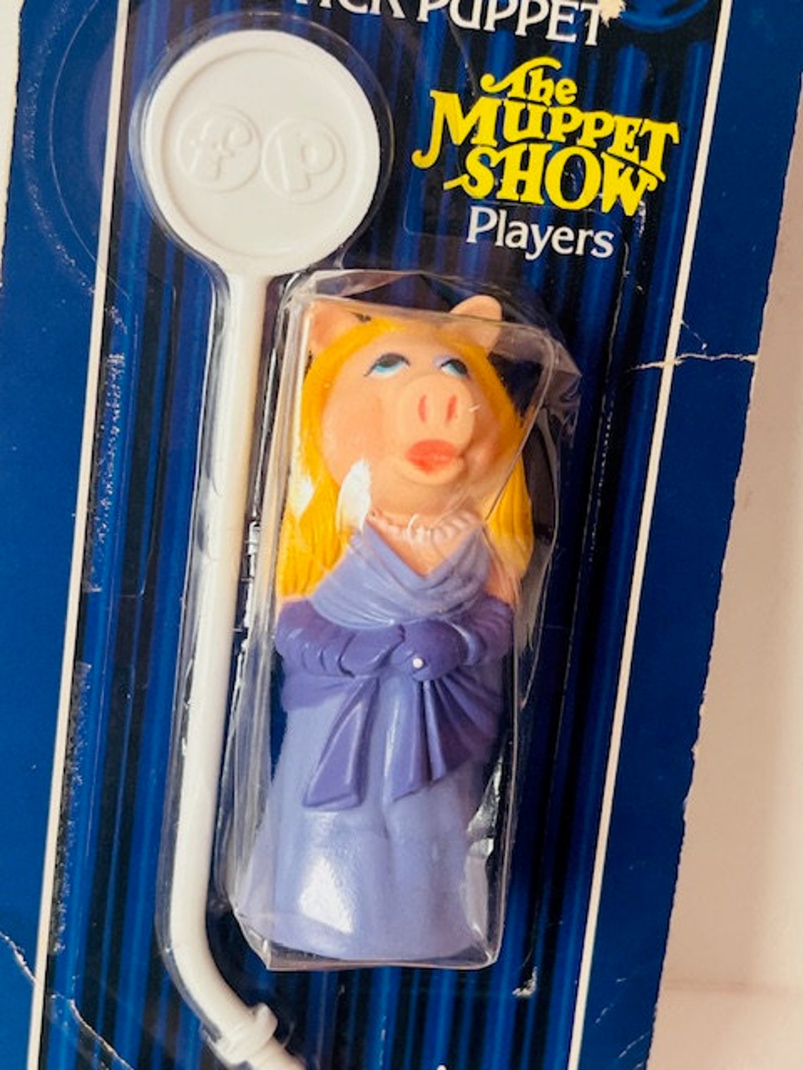 Miss Piggy Finger Stick Puppet Figure Toy Fisher Price MOC 1979 Muppets ...