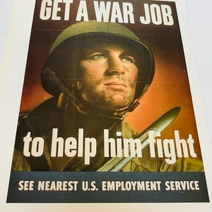 World War Advertisement Ad vtg print litho 12X9 WW2 WWII Job Remember DEC 7th us AC1