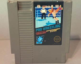 Cartucho de videojuego vintage de Nintendo (NES, Japón, 1985), Pro Wrestling Starman Karn