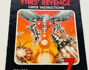 Yars Revenge 7 Atari 5200 videogioco vtg manuale 2600 istruzioni arcade 1982