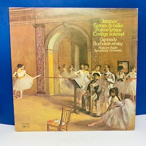 VINYL RECORD VINTAGE 33 rpm music album lp vtg with cover sleeve mcm 12 inch 12&quot; Glazunov Moscow radio symphony orchestra