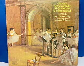 VINYL RECORD VINTAGE 33 rpm music album lp vtg with cover sleeve mcm 12 inch 12" Glazunov Moscow radio symphony orchestra