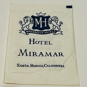 C and H Sugar Packet advertising vintage food ephemera restaurant diner market memorabilia Sign CH Hotel Miramar Santa Monica California Ca