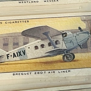 Airplane Tobacco Trading Card John Player Sons Aeroplane Breguet Air Liner civil