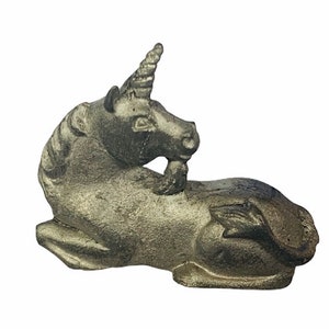 UNICORN MYTHICAL CREATURE Pewter metal dungeons dragon D&D vintage stallion horse magical figurine sculpture collectible vtg miniature beard