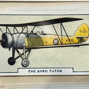Flugzeug Tabakkarte Godfrey Phillips Aircraft Avro Tutor Jet Plane vtg
