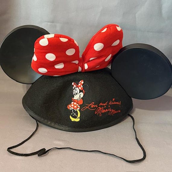 Vintage Minnie Mouse Hat with Red Polka Dot Bow s-l400.jpg main image 4
