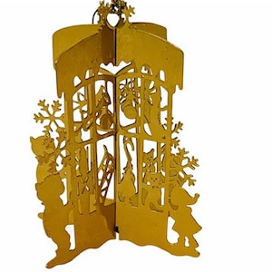 DANBURY MINT ORNAMENT 24K gold Christmas holiday vintage vtg figurine xmas decor gift tree toy store window shopping children kids A1