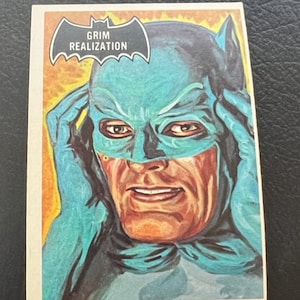 Batman Robin Joker Card 1966 Periódico Topps DC Comics RC #7 Grim Realization
