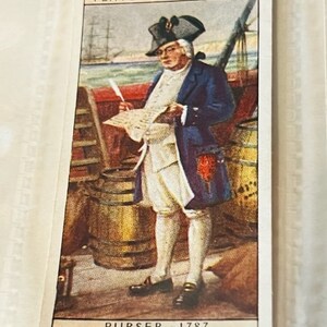 John Player Son Tabakkarte Navy Militär Marine Kleid Geschichte Purser 1787 Karte
