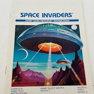 Space Invaders Atari 5200 video game vtg manual 2600 instructions arcade 1980