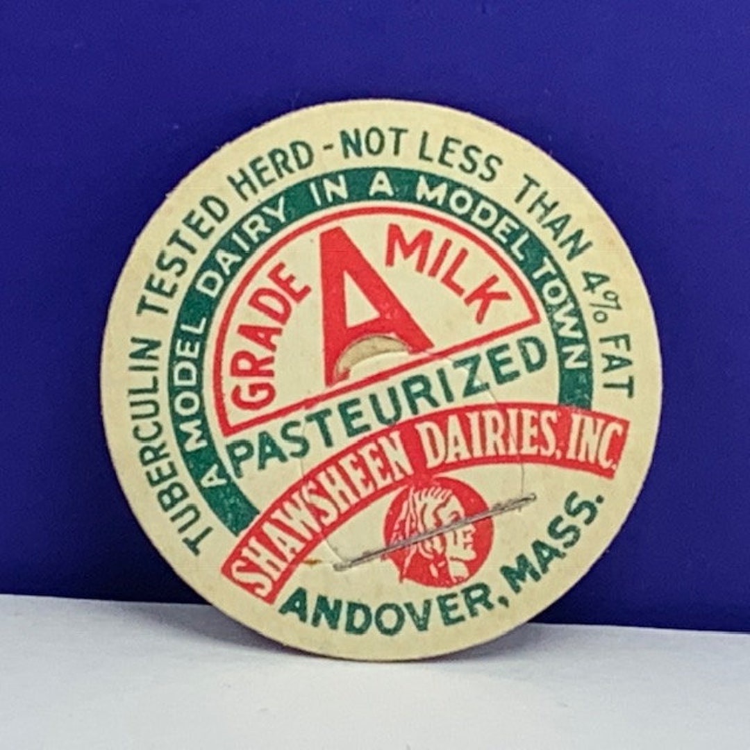 MILK BOTTLE CAP Vintage Advertising Dairy Farm Ephemera Paper Etsy