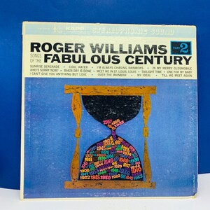VINYL RECORD VINTAGE 33 rpm music album lp vtg with cover sleeve mcm 12 inch 12&quot; Roger Williams fabulous century rainbows