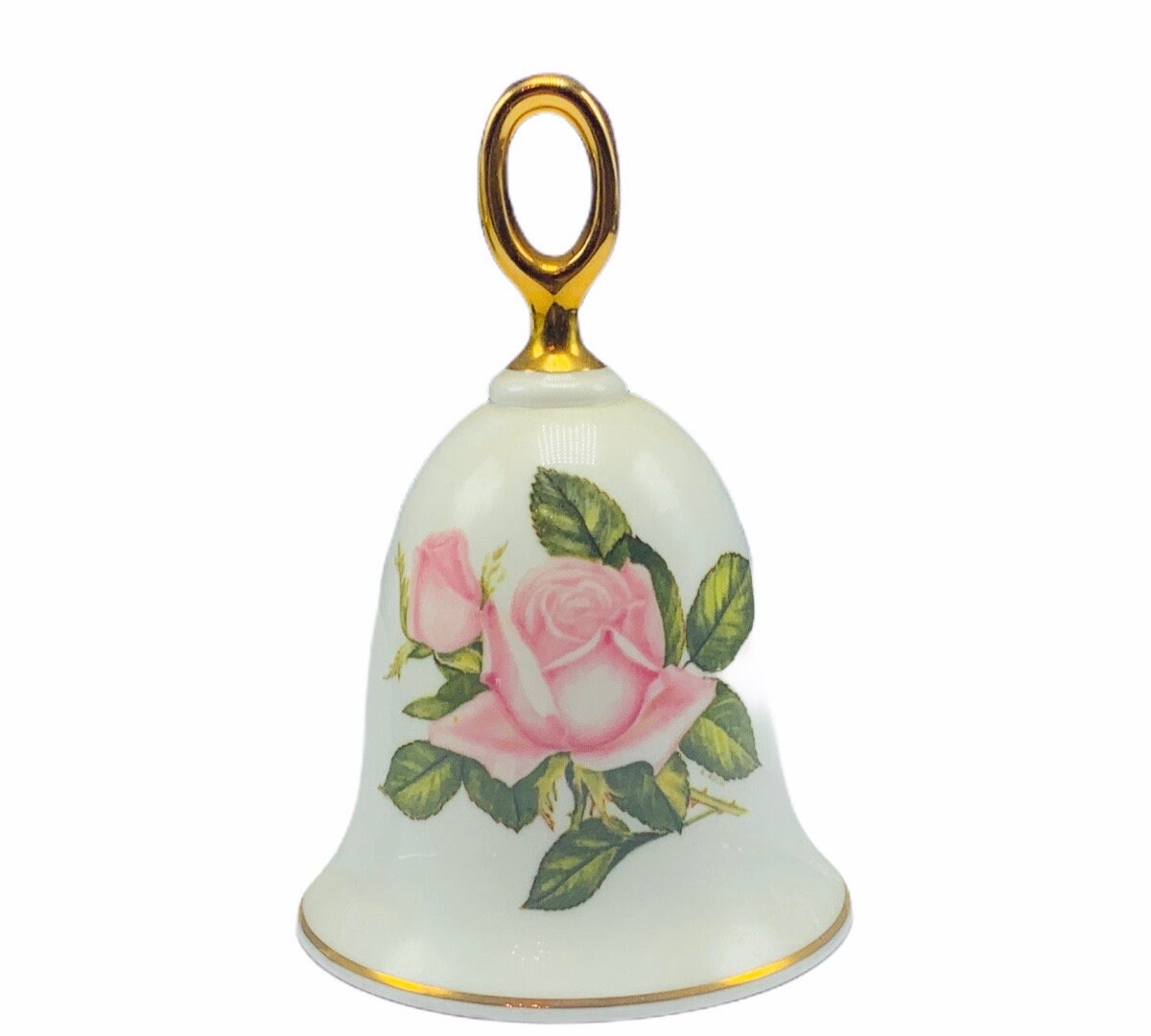 DANBURY MINT BELL American rose collection vintage fine English bone china porcelain figurine flower floral vtg mcm First Love