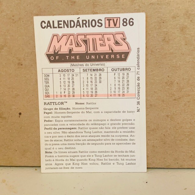 マスターズ ユニバース カレンダー 1986 マテル ヒーマン シーラ