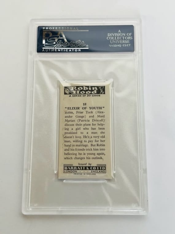 Buy Robin Hood Trading Card 1961 Barratt Tobacco Collectible Ephemera  Graded Slabbed PSA 8 Mint London England Elixir Youth Friar Tuck Marian  Online in India
