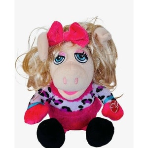 Miss Piggy Plush Christmas Santa baby Musical singing Muppets vtg Dan dee figure