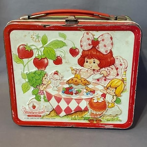 Vintage Strawberry Shortcake Lunchbox 1985 American Greetings Aladdin Lunchbox
