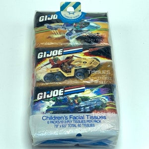 GI JOE HASBRO vintage action figure vtg toy military collectible cobra original accessory 1988 childrens facial tissue factory sealed