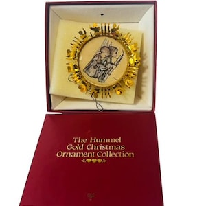 Danbury Mint Hummel Gold Christmas Ornament Goebel Figurine 1986 Praise to God