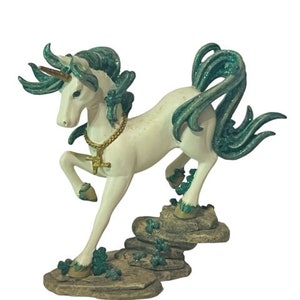 Einhorn Figur Pegasus Hamilton Emerald Isle May Happiness Door vtg