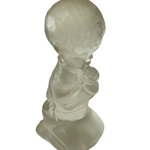 Frosted Glass Hummel Goebel Figurine Gift Sculpture Vtg Germany W Praying Boy