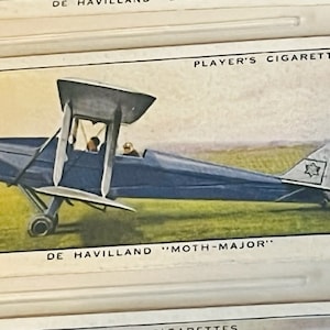 Avión Tabaco Tarjeta coleccionable John Jugador Hijos Avión Civil Havilland Polilla Mayor