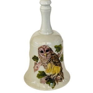Goebel Bell Owl Figurine vtg Bavaria Barred Varia West Germany antique 44 W mcm